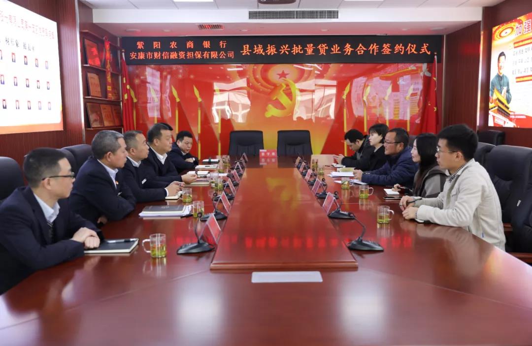 财信担保公司与紫阳农商银行举行“县域振兴批量贷”业务签约仪式