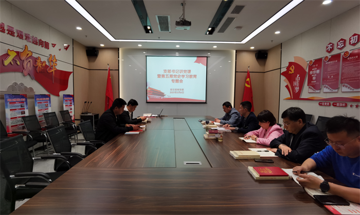 安文投党支部开展支部书记讲党课暨第五期党史教育专题会