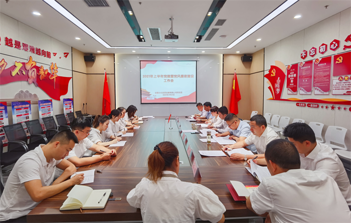 安文投公司党支部召开2021年上半年党建暨党风廉政建设工作会