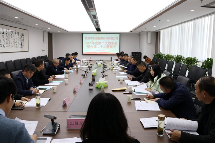 财信担保公司召开2021年第二次股东会暨六届二十次董事会会议