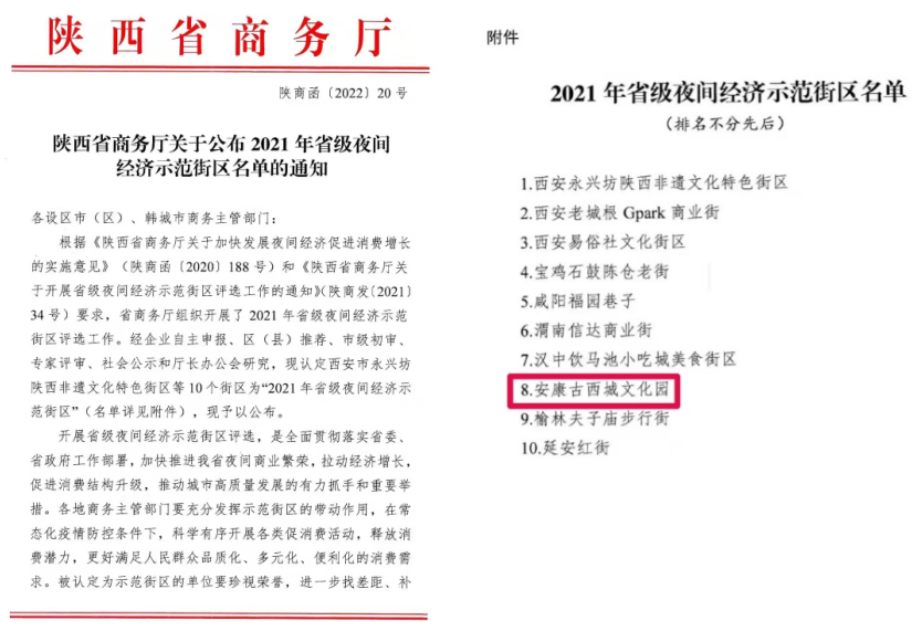 【要闻】古西城文化园被评为省级夜间经济示范街区