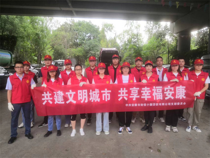 财信小贷公司党支部开展创文主题党日活动