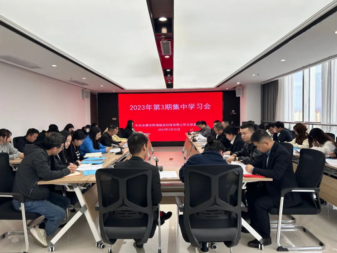 安康财信担保举行2023年第3期集中学习会