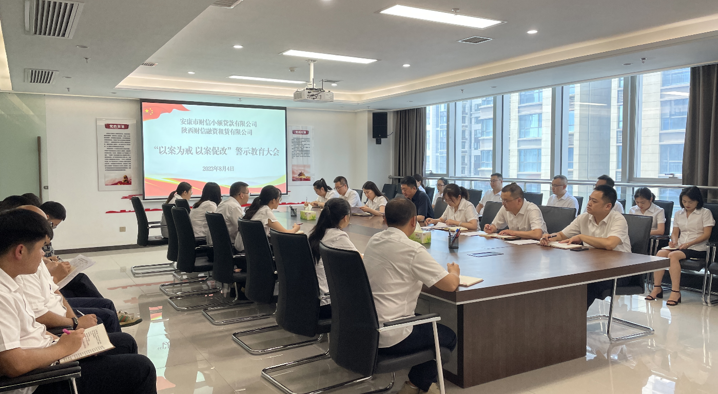 财信小贷、融资租赁公司 召开“以案为戒 以案促改”警示教育大会